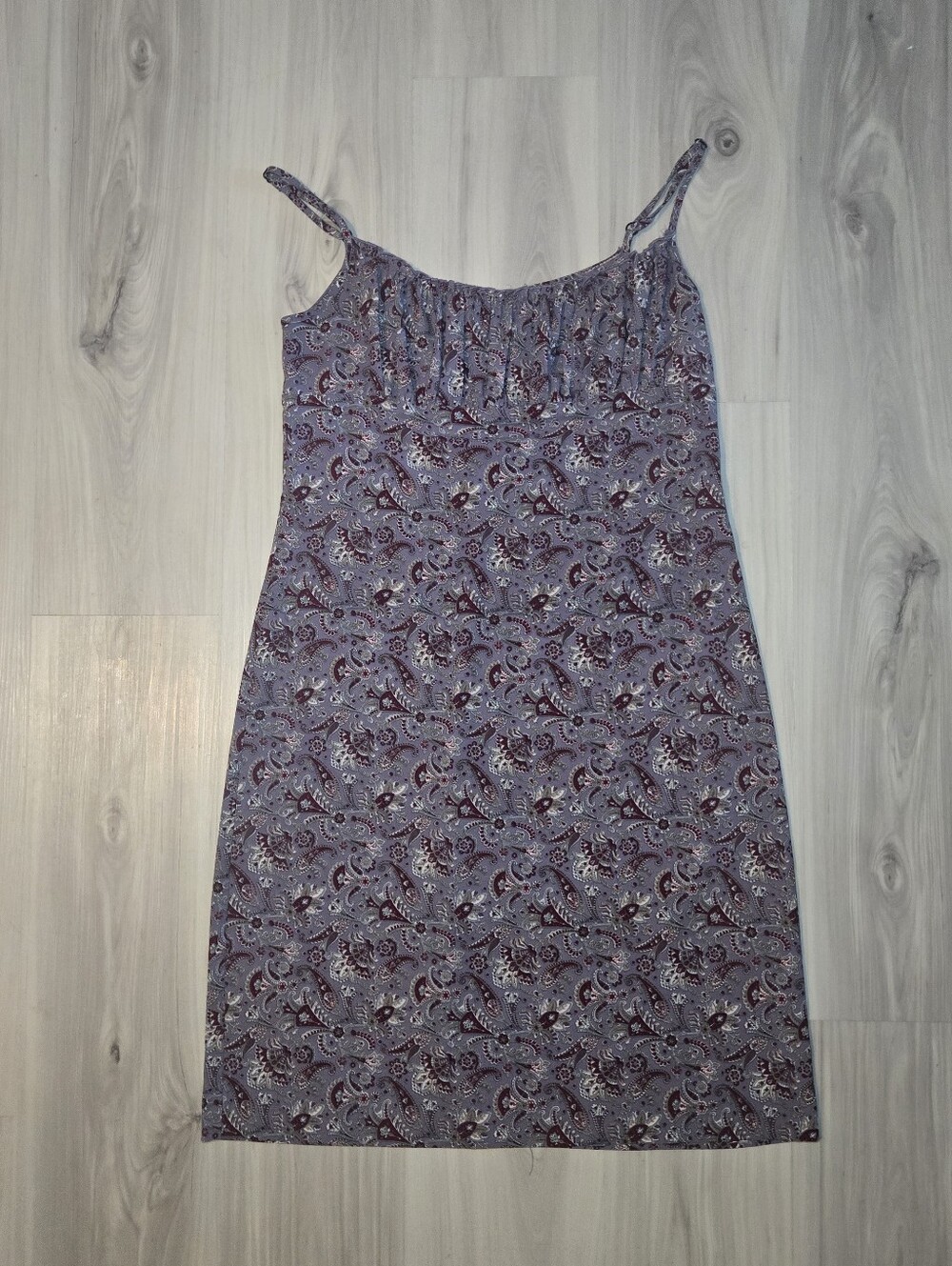 Vintage 90s Jonathan Martin Paisley Ruffle Bust Slip Dress Vintage Size 13